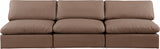 Comfy Brown Vegan Leather Modular Sofa 188Brown-S117 Meridian Furniture