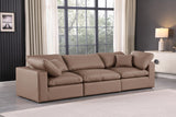 Comfy Brown Vegan Leather Modular Sofa 188Brown-S119 Meridian Furniture