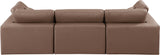 Comfy Brown Vegan Leather Modular Sofa 188Brown-S119 Meridian Furniture