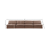 Comfy Brown Vegan Leather Modular Sofa 188Brown-S156 Meridian Furniture