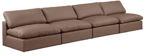 Comfy Brown Vegan Leather Modular Sofa 188Brown-S156 Meridian Furniture