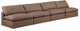 Comfy Brown Vegan Leather Modular Sofa 188Brown-S156 Meridian Furniture