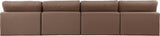 Comfy Brown Vegan Leather Modular Sofa 188Brown-S156 Meridian Furniture