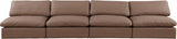 Comfy Brown Vegan Leather Modular Sofa 188Brown-S156 Meridian Furniture