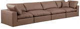 Comfy Brown Vegan Leather Modular Sofa 188Brown-S158 Meridian Furniture