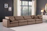 Comfy Brown Vegan Leather Modular Sofa 188Brown-S158 Meridian Furniture