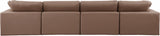 Comfy Brown Vegan Leather Modular Sofa 188Brown-S158 Meridian Furniture