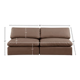 Comfy Brown Vegan Leather Modular Sofa 188Brown-S78 Meridian Furniture