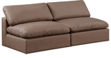 Comfy Brown Vegan Leather Modular Sofa 188Brown-S78 Meridian Furniture