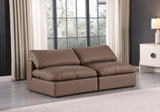 Comfy Brown Vegan Leather Modular Sofa 188Brown-S78 Meridian Furniture