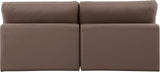 Comfy Brown Vegan Leather Modular Sofa 188Brown-S78 Meridian Furniture