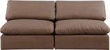 Comfy Brown Vegan Leather Modular Sofa 188Brown-S78 Meridian Furniture