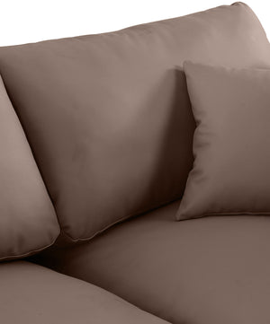 Comfy Brown Vegan Leather Modular Sofa 188Brown-S78 Meridian Furniture