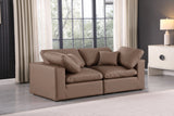 Comfy Brown Vegan Leather Modular Sofa 188Brown-S80 Meridian Furniture