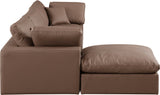 Comfy Brown Vegan Leather Modular Sectional 188Brown-Sec4A Meridian Furniture