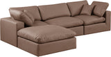 Comfy Brown Vegan Leather Modular Sectional 188Brown-Sec4A Meridian Furniture