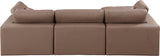 Comfy Brown Vegan Leather Modular Sectional 188Brown-Sec4A Meridian Furniture