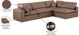 Comfy Brown Vegan Leather Modular Sectional 188Brown-Sec4B Meridian Furniture