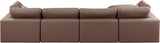 Comfy Brown Vegan Leather Modular Sectional 188Brown-Sec5A Meridian Furniture