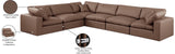 Comfy Brown Vegan Leather Modular Sectional 188Brown-Sec6A Meridian Furniture