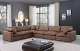 Comfy Brown Vegan Leather Modular Sectional 188Brown-Sec6A Meridian Furniture