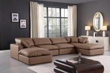 Comfy Brown Vegan Leather Modular Sectional 188Brown-Sec6B Meridian Furniture