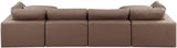 Comfy Brown Vegan Leather Modular Sectional 188Brown-Sec6B Meridian Furniture