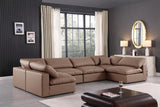 Comfy Brown Vegan Leather Modular Sectional 188Brown-Sec6D Meridian Furniture