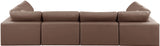 Comfy Brown Vegan Leather Modular Sectional 188Brown-Sec6D Meridian Furniture