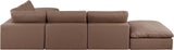 Comfy Brown Vegan Leather Modular Sectional 188Brown-Sec6E Meridian Furniture