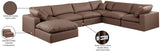 Comfy Brown Vegan Leather Modular Sectional 188Brown-Sec7A Meridian Furniture