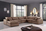 Comfy Brown Vegan Leather Modular Sectional 188Brown-Sec7A Meridian Furniture