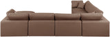 Comfy Brown Vegan Leather Modular Sectional 188Brown-Sec7A Meridian Furniture