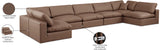 Comfy Brown Vegan Leather Modular Sectional 188Brown-Sec7B Meridian Furniture