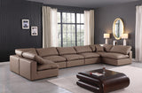 Comfy Brown Vegan Leather Modular Sectional 188Brown-Sec7B Meridian Furniture