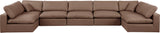 Comfy Brown Vegan Leather Modular Sectional 188Brown-Sec7B Meridian Furniture
