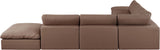 Comfy Brown Vegan Leather Modular Sectional 188Brown-Sec7C Meridian Furniture