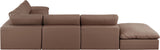 Comfy Brown Vegan Leather Modular Sectional 188Brown-Sec7C Meridian Furniture