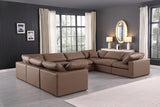 Comfy Brown Vegan Leather Modular Sectional 188Brown-Sec8A Meridian Furniture