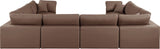 Comfy Brown Vegan Leather Modular Sectional 188Brown-Sec8A Meridian Furniture