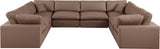 Comfy Brown Vegan Leather Modular Sectional 188Brown-Sec8A Meridian Furniture