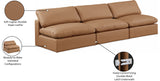 Comfy Cognac Vegan Leather Modular Sofa 188Cognac-S117 Meridian Furniture