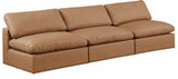 Comfy Cognac Vegan Leather Modular Sofa 188Cognac-S117 Meridian Furniture