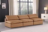 Comfy Cognac Vegan Leather Modular Sofa 188Cognac-S117 Meridian Furniture