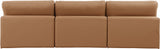 Comfy Cognac Vegan Leather Modular Sofa 188Cognac-S117 Meridian Furniture