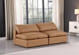 Comfy Cognac Vegan Leather Modular Sofa 188Cognac-S78 Meridian Furniture