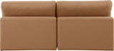 Comfy Cognac Vegan Leather Modular Sofa 188Cognac-S78 Meridian Furniture