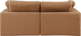 Comfy Cognac Vegan Leather Modular Sofa 188Cognac-S80 Meridian Furniture