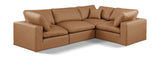 Comfy Cognac Vegan Leather Modular Sectional 188Cognac-Sec4C Meridian Furniture