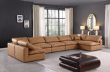 Comfy Cognac Vegan Leather Modular Sectional 188Cognac-Sec7B Meridian Furniture